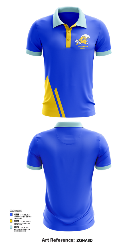 Short Sleeve Performance Polo, Tupelo Varsity Cheer, Cheer, Teamtime, Team time, sublimation, custom sports apparel, team uniforms, spirit wear, spiritwear, sports uniforms, custom shirts, team store, custom team store, fundraiser sports, apparel fundraiser