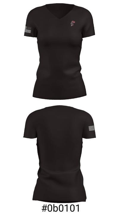 Dekalb High School Wrestling 85535799 Women's Short Sleeve V-neck Shirt - 21