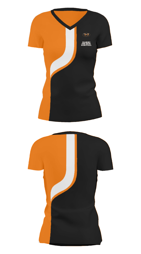 Women's Short Sleeve Vneck Shirt, Hillsboro High School Basketball, Men's Basketball, Teamtime, Team time, sublimation, custom sports apparel, team uniforms, spirit wear, spiritwear, sports uniforms, custom shirts, team store, custom team store, fundraiser sports, apparel fundraiser