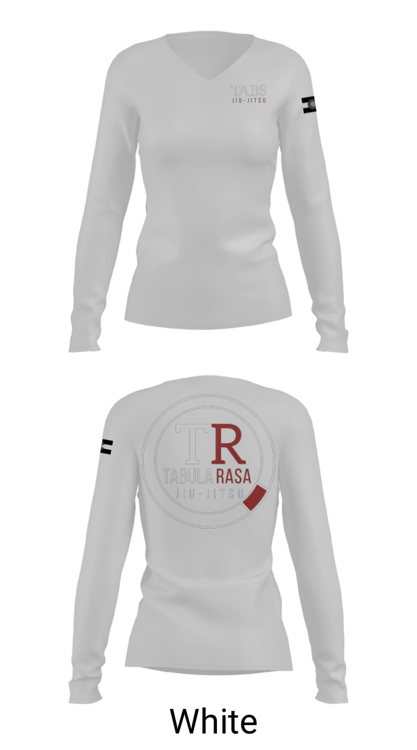 Women's Long Sleeve Vneck Shirt, Tabula Rasa Brazilian Jiu-Jitsu, Wrestling, Teamtime, Team time, sublimation, custom sports apparel, team uniforms, spirit wear, spiritwear, sports uniforms, custom shirts, team store, custom team store, fundraiser sports, apparel fundraiser