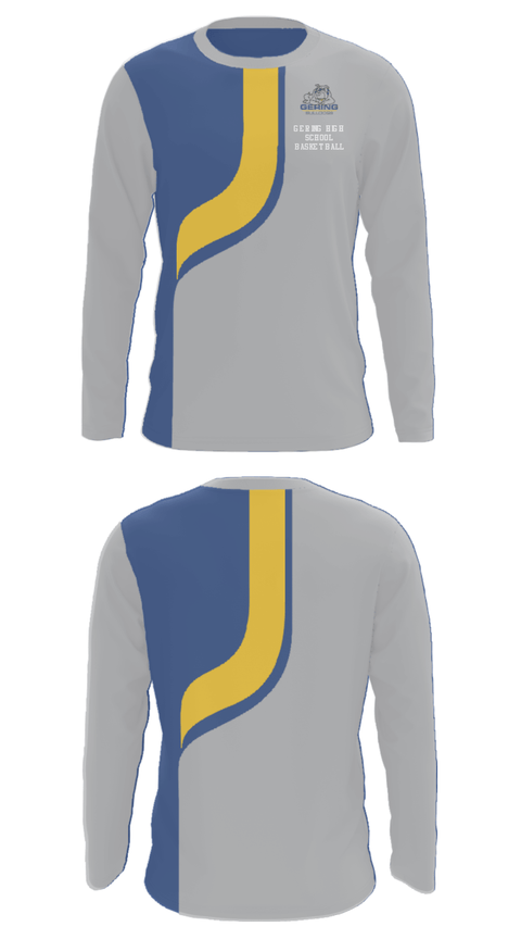 Long Sleeve Performance Shirt, Gering High School Basketball, Women's Basketball, Teamtime, Team time, sublimation, custom sports apparel, team uniforms, spirit wear, spiritwear, sports uniforms, custom shirts, team store, custom team store, fundraiser sports, apparel fundraiser