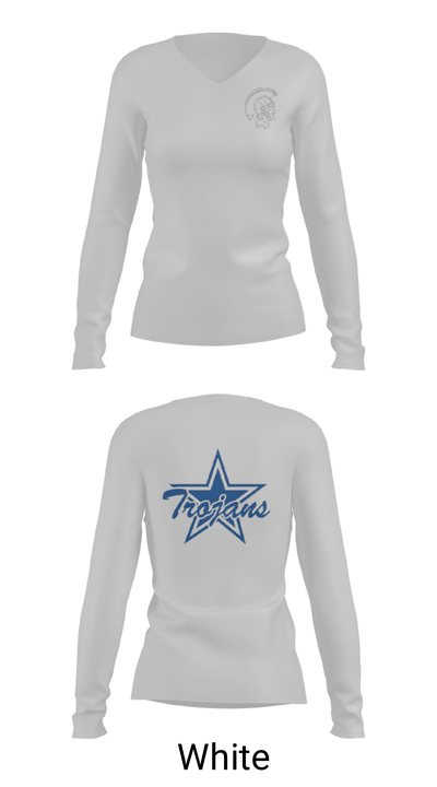 Johnson County Middle School Basketball 60515333 Women's Long Sleeve V-neck Shirt - 6