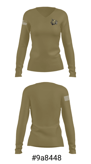 Women's Long Sleeve Vneck Shirt, Blacksburg High School Basketball, Women's Basketball, Teamtime, Team time, sublimation, custom sports apparel, team uniforms, spirit wear, spiritwear, sports uniforms, custom shirts, team store, custom team store, fundraiser sports, apparel fundraiser