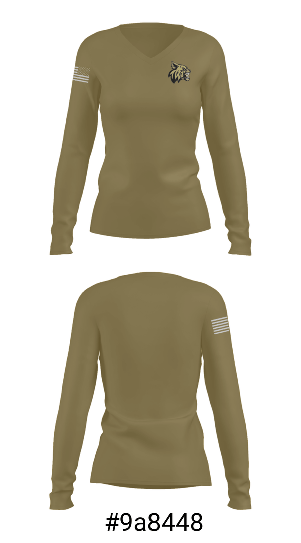 Women's Long Sleeve Vneck Shirt, Blacksburg High School Basketball, Women's Basketball, Teamtime, Team time, sublimation, custom sports apparel, team uniforms, spirit wear, spiritwear, sports uniforms, custom shirts, team store, custom team store, fundraiser sports, apparel fundraiser