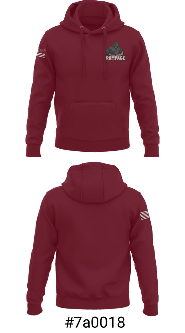 Hoodie, Placer County Rampage, Football, Teamtime, Team time, sublimation, custom sports apparel, team uniforms, spirit wear, spiritwear, sports uniforms, custom shirts, team store, custom team store, fundraiser sports, apparel fundraiser