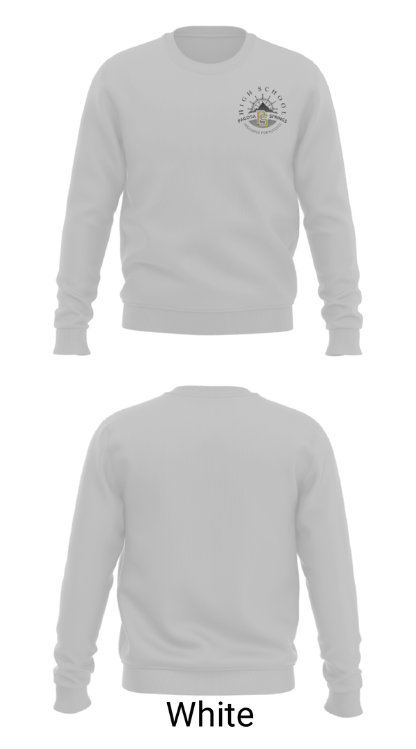 Crew Neck Sweatshirt, Pagosa Springs High School Basketball, Women's Basketball, Teamtime, Team time, sublimation, custom sports apparel, team uniforms, spirit wear, spiritwear, sports uniforms, custom shirts, team store, custom team store, fundraiser sports, apparel fundraiser