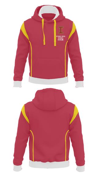 Hoodie, Ithaca High School Bowling, Bowling, Teamtime, Team time, sublimation, custom sports apparel, team uniforms, spirit wear, spiritwear, sports uniforms, custom shirts, team store, custom team store, fundraiser sports, apparel fundraiser
