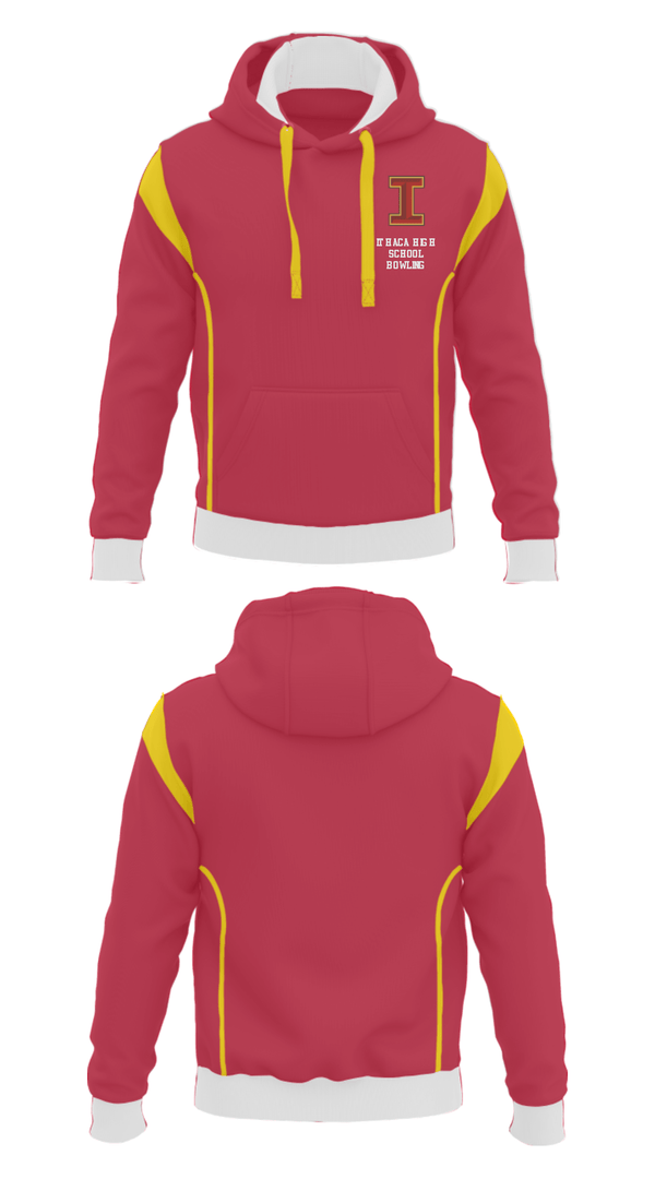 Hoodie, Ithaca High School Bowling, Bowling, Teamtime, Team time, sublimation, custom sports apparel, team uniforms, spirit wear, spiritwear, sports uniforms, custom shirts, team store, custom team store, fundraiser sports, apparel fundraiser