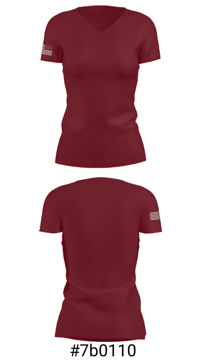 St Lawrence Catholic School 93175141 Women's Short Sleeve V-neck Shirt - 21