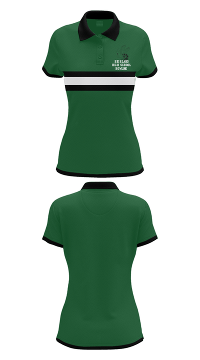 Highland High School Bowling 44763989 Short Sleeve Performance Polo - 36