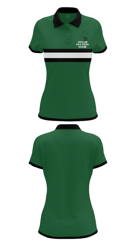 Short Sleeve Performance Polo, Highland High School Bowling, Bowling, Teamtime, Team time, sublimation, custom sports apparel, team uniforms, spirit wear, spiritwear, sports uniforms, custom shirts, team store, custom team store, fundraiser sports, apparel fundraiser