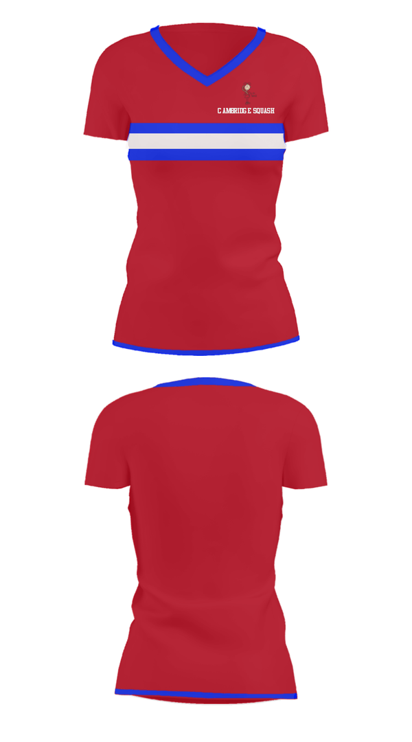 Women's Short Sleeve Vneck Shirt, Cambridge Squash, Tennis, Teamtime, Team time, sublimation, custom sports apparel, team uniforms, spirit wear, spiritwear, sports uniforms, custom shirts, team store, custom team store, fundraiser sports, apparel fundraiser