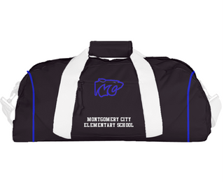 Duffle Bag, Montgomery City Elementary School, Spirit Store, Teamtime, Team time, sublimation, custom sports apparel, team uniforms, spirit wear, spiritwear, sports uniforms, custom shirts, team store, custom team store, fundraiser sports, apparel fundraiser