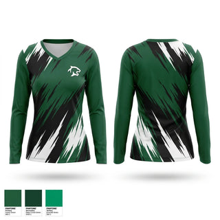 Womens Long Sleeve Vneck Shirt, Polo Middle School Girls Softball, Softball, Teamtime, Team time, sublimation, custom sports apparel, team uniforms, spirit wear, spiritwear, sports uniforms, custom shirts, team store, custom team store, fundraiser sports, apparel fundraiser