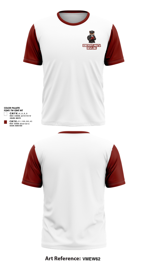 Short Sleeve Performance Shirt, Knockout Mafia, Bowling, Teamtime, Team time, sublimation, custom sports apparel, team uniforms, spirit wear, spiritwear, sports uniforms, custom shirts, team store, custom team store, fundraiser sports, apparel fundraiser