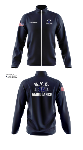 Fleece Jacket, B.Y.E. AMBULANCE SERVICE INC., EMS/EMT, Teamtime, Team time, sublimation, custom sports apparel, team uniforms, spirit wear, spiritwear, sports uniforms, custom shirts, team store, custom team store, fundraiser sports, apparel fundraiser