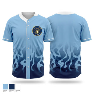 Full Button Baseball Jersey, Arizona Brewers, Baseball, Teamtime, Team time, sublimation, custom sports apparel, team uniforms, spirit wear, spiritwear, sports uniforms, custom shirts, team store, custom team store, fundraiser sports, apparel fundraiser