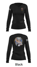 Karl & Hedwig Ackermann Memorial Institute for Joint Military Intelligence and Law Enforcement Education & Training at MARDET Fort Leonard Wood 34903411 Women's Long Sleeve V-neck Shirt - 35