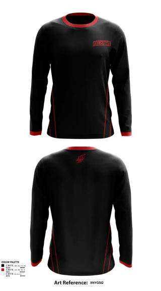 Long Sleeve Performance Shirt, DALY CITY FALCONS, Men's Basketball, Teamtime, Team time, sublimation, custom sports apparel, team uniforms, spirit wear, spiritwear, sports uniforms, custom shirts, team store, custom team store, fundraiser sports, apparel fundraiser