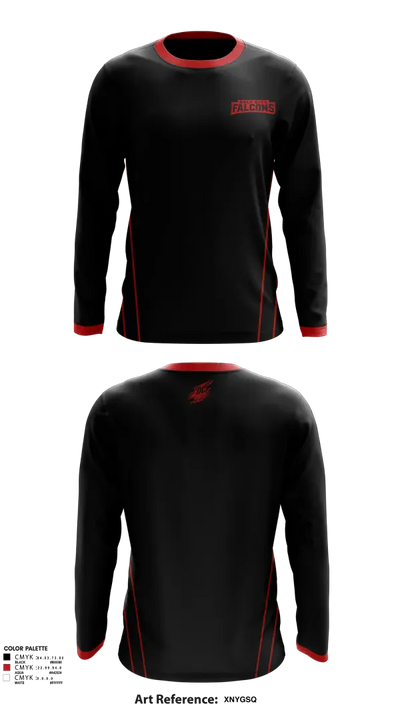 DALY CITY FALCONS 53622082 Long Sleeve Performance Shirt 5