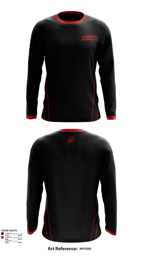 Long Sleeve Performance Shirt, DALY CITY FALCONS, Men's Basketball, Teamtime, Team time, sublimation, custom sports apparel, team uniforms, spirit wear, spiritwear, sports uniforms, custom shirts, team store, custom team store, fundraiser sports, apparel fundraiser