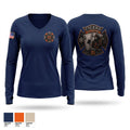 Cicero Fire Department Women's Long Sleeve V-neck Shirt - 1