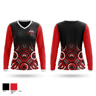 Womens Long Sleeve Vneck Shirt, Rim Theory Basketball, Men's Basketball, Teamtime, Team time, sublimation, custom sports apparel, team uniforms, spirit wear, spiritwear, sports uniforms, custom shirts, team store, custom team store, fundraiser sports, apparel fundraiser