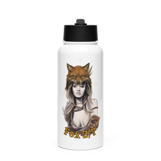 Fox 2/7 96938052 Stainless Steel Water Bottle with a Straw Lid