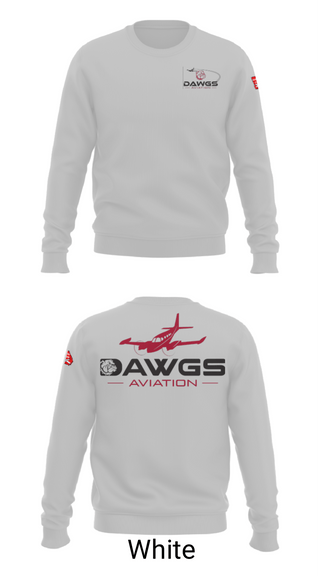 Crew Neck Sweatshirt, Dawgs Aviation, , Teamtime, Team time, sublimation, custom sports apparel, team uniforms, spirit wear, spiritwear, sports uniforms, custom shirts, team store, custom team store, fundraiser sports, apparel fundraiser