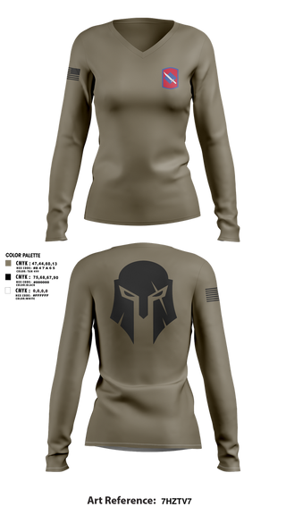 Womens Long Sleeve Vneck Shirt, C TRP 1-134th, , Teamtime, Team time, sublimation, custom sports apparel, team uniforms, spirit wear, spiritwear, sports uniforms, custom shirts, team store, custom team store, fundraiser sports, apparel fundraiser