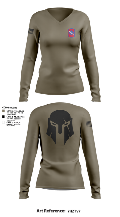 C TRP 1-134th 38987820 Women's Long Sleeve V-neck Shirt - 1