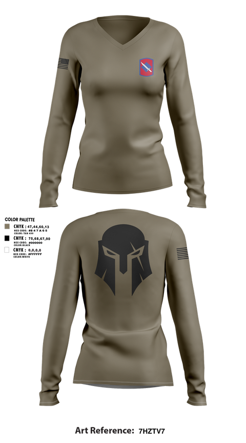 Womens Long Sleeve Vneck Shirt, C TRP 1-134th, , Teamtime, Team time, sublimation, custom sports apparel, team uniforms, spirit wear, spiritwear, sports uniforms, custom shirts, team store, custom team store, fundraiser sports, apparel fundraiser