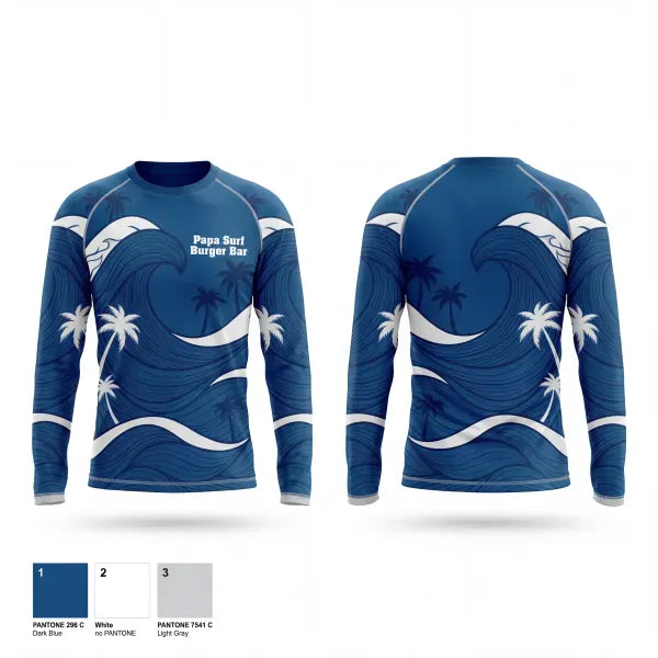 Long Sleeve Performance Shirt, Papa Surf Burger Bar, , Teamtime, Team time, sublimation, custom sports apparel, team uniforms, spirit wear, spiritwear, sports uniforms, custom shirts, team store, custom team store, fundraiser sports, apparel fundraiser