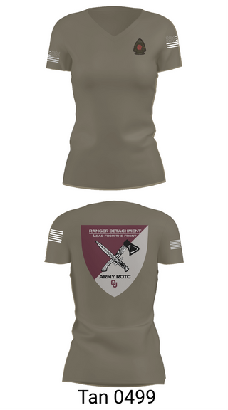 Womens Short Sleeve Vneck Shirt, FY 25-26 OU RC, Army, Teamtime, Team time, sublimation, custom sports apparel, team uniforms, spirit wear, spiritwear, sports uniforms, custom shirts, team store, custom team store, fundraiser sports, apparel fundraiser