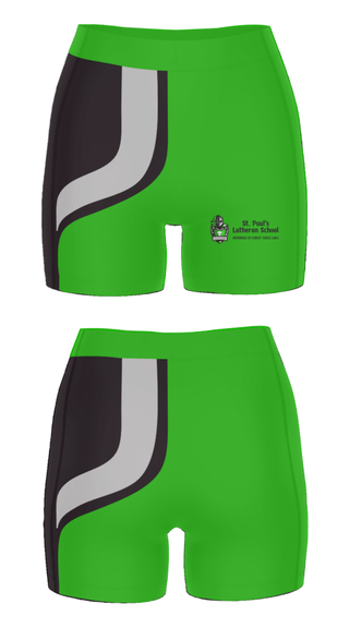 Women's Compression Shorts, St Pauls Evangelical Lutheran School, Spirit Store, Teamtime, Team time, sublimation, custom sports apparel, team uniforms, spirit wear, spiritwear, sports uniforms, custom shirts, team store, custom team store, fundraiser sports, apparel fundraiser