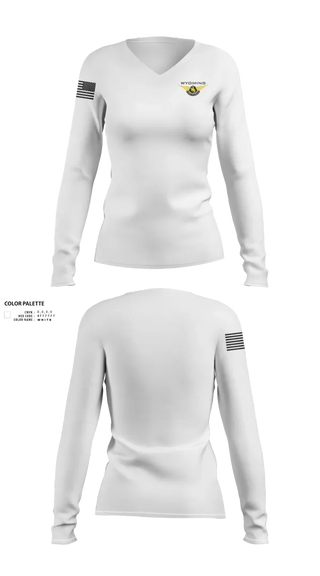 Womens Long Sleeve Vneck Shirt, Wyoming Life Flight, , Teamtime, Team time, sublimation, custom sports apparel, team uniforms, spirit wear, spiritwear, sports uniforms, custom shirts, team store, custom team store, fundraiser sports, apparel fundraiser