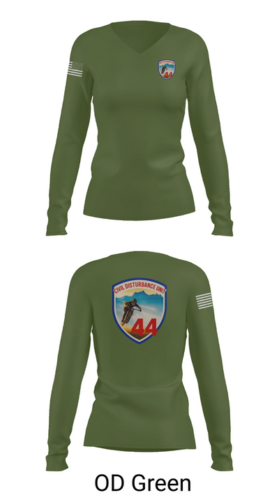 Civil Disturbance Unit 55553252 Women's Long Sleeve V-neck Shirt - 54