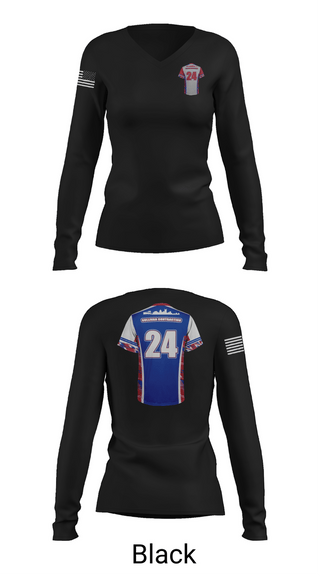 Womens Long Sleeve Vneck Shirt, Sullivan Contracting, Softball, Teamtime, Team time, sublimation, custom sports apparel, team uniforms, spirit wear, spiritwear, sports uniforms, custom shirts, team store, custom team store, fundraiser sports, apparel fundraiser