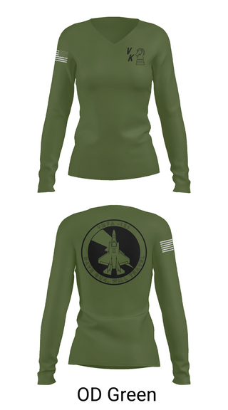 Womens Long Sleeve Vneck Shirt, VMFA-121, , Teamtime, Team time, sublimation, custom sports apparel, team uniforms, spirit wear, spiritwear, sports uniforms, custom shirts, team store, custom team store, fundraiser sports, apparel fundraiser