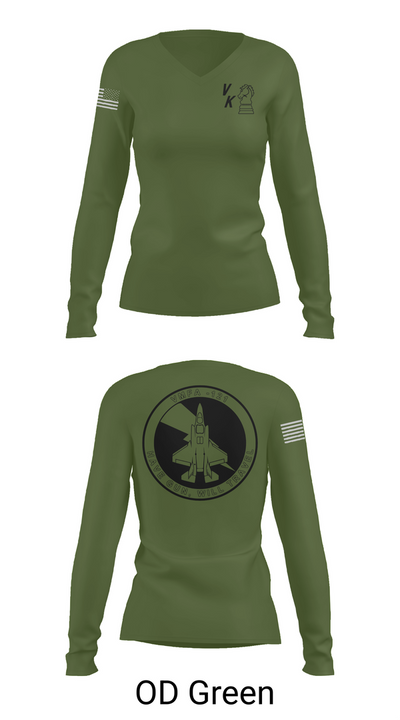 VMFA-121 16831306 Women's Long Sleeve V-neck Shirt - 57