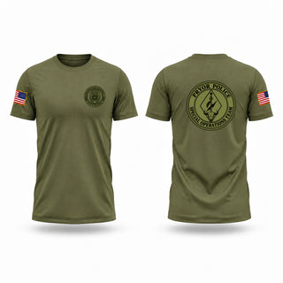 Old School Cotton Feel Shirt, Pryor SOT, Police, Teamtime, Team time, sublimation, custom sports apparel, team uniforms, spirit wear, spiritwear, sports uniforms, custom shirts, team store, custom team store, fundraiser sports, apparel fundraiser