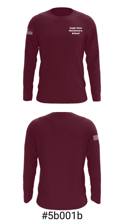 Eagle View Elementary School 52180619 Long Sleeve Performance Shirt - 18