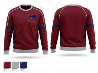 Crew Neck Sweatshirt, White Knoll High School Track & Field, Track & Field, Teamtime, Team time, sublimation, custom sports apparel, team uniforms, spirit wear, spiritwear, sports uniforms, custom shirts, team store, custom team store, fundraiser sports, apparel fundraiser