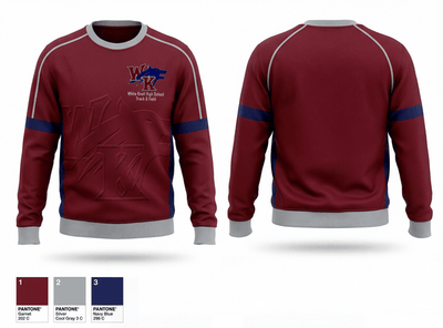 White Knoll High School Track & Field 55705888 Crew Neck Sweatshirt - 1