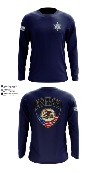 Long Sleeve Performance Shirt, Manhattan Police Department, , Teamtime, Team time, sublimation, custom sports apparel, team uniforms, spirit wear, spiritwear, sports uniforms, custom shirts, team store, custom team store, fundraiser sports, apparel fundraiser