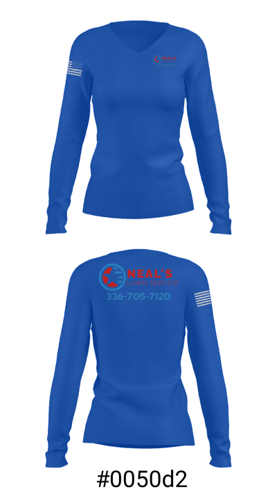 Neal's Lawn Service 22363993 Women's Long Sleeve V-neck Shirt - 20