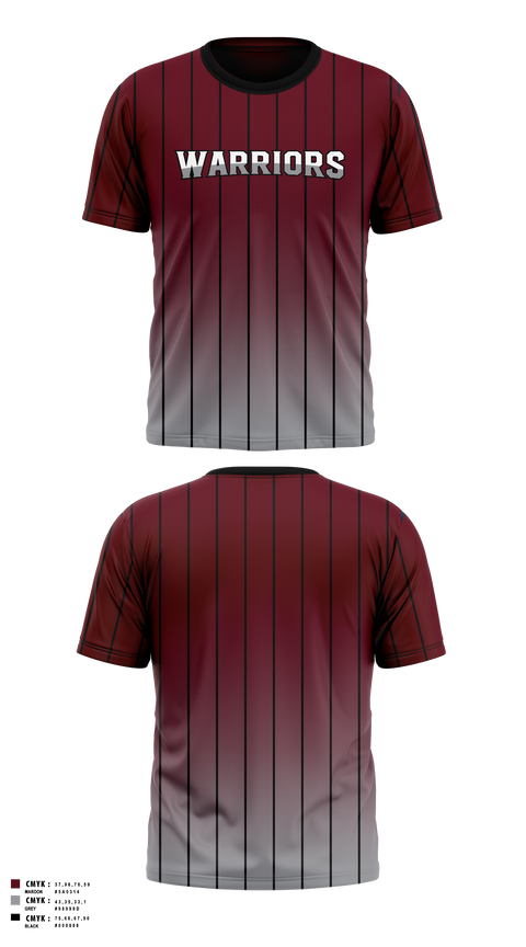 Short Sleeve Performance Shirt, Warriors, Softball, Teamtime, Team time, sublimation, custom sports apparel, team uniforms, spirit wear, spiritwear, sports uniforms, custom shirts, team store, custom team store, fundraiser sports, apparel fundraiser