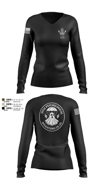 301 76362745 Women's Long Sleeve V-neck Shirt - 2