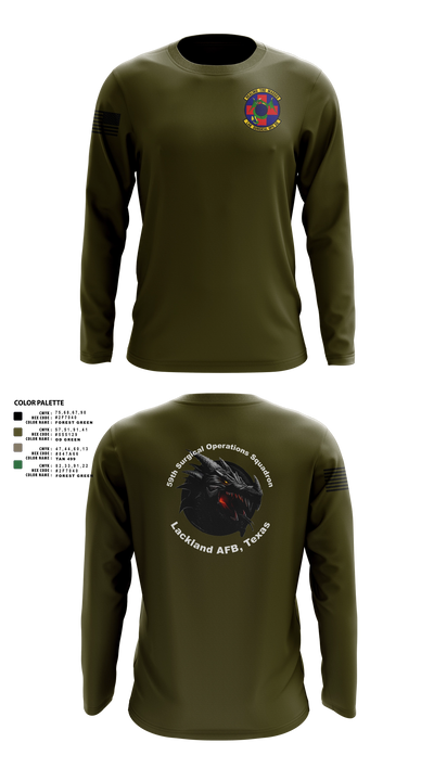 59th Surgical Operations Squadron 37744422 Long Sleeve Performance Shirt - 112