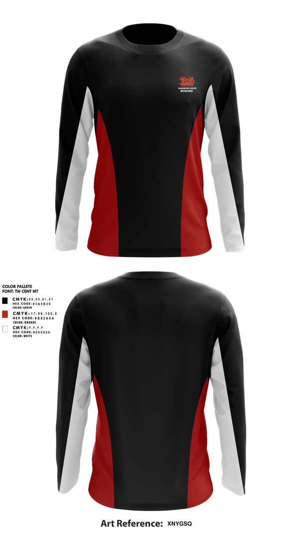 Long Sleeve Performance Shirt, Marlboro Dukes, Bowling, Teamtime, Team time, sublimation, custom sports apparel, team uniforms, spirit wear, spiritwear, sports uniforms, custom shirts, team store, custom team store, fundraiser sports, apparel fundraiser